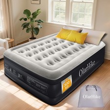 OlarHike Double Air Mattress with Built-In Pump, Inflatable Guest Bed 190x140x46