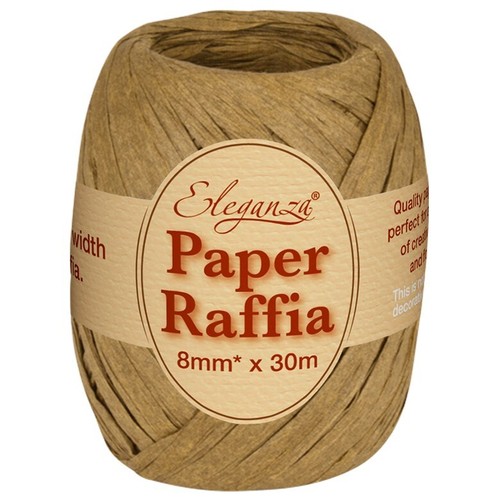 Paper raffia roll 8mm 30m - paper,