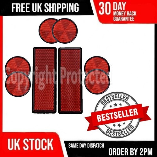 Eight red reflectors round - eight,