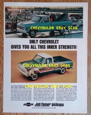 1968 Chevy C/10 Pickup Lrg Vintage Ad "Only Chevrolet Gives You All This..."