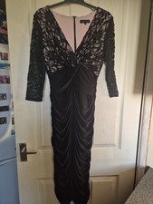 debut fitted dress with lace