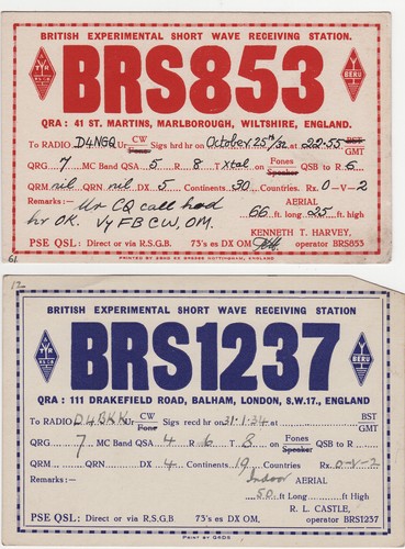 Qsl cards england - x,