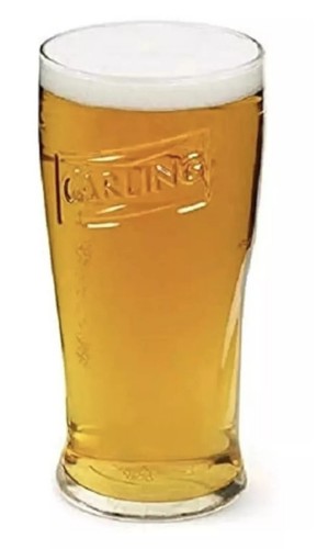 Carling half pint glasses - x,