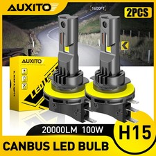 2x H15 High Beam DRL CSP LED