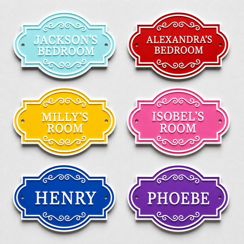 Personalised kids name door - personalised,