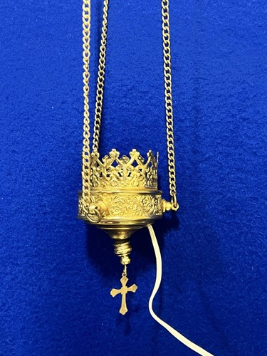 Vintage hanging brass orthodox - brass,