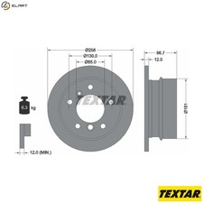 2x BRAKE DISC 92137503 FOR VW