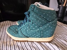 Nike Dunk Sky Hi  Wedge Heel Trainers  GREEN UK 4