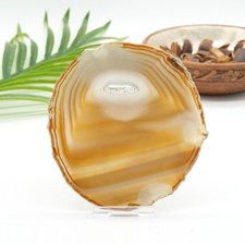 Natural Agate Slice With Stand