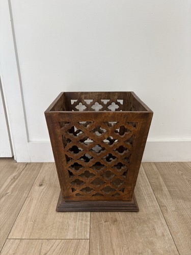Carved wooden waste - waste, bin