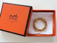 HERMES scarf ring gold (with