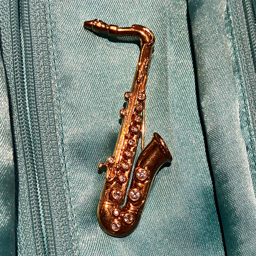 Saxophone brooch pin - brooch,