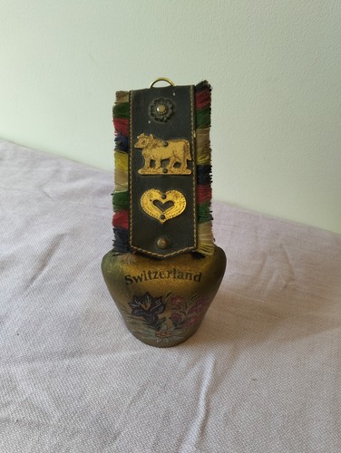 Vintage swiss cow bell hand - swiss,