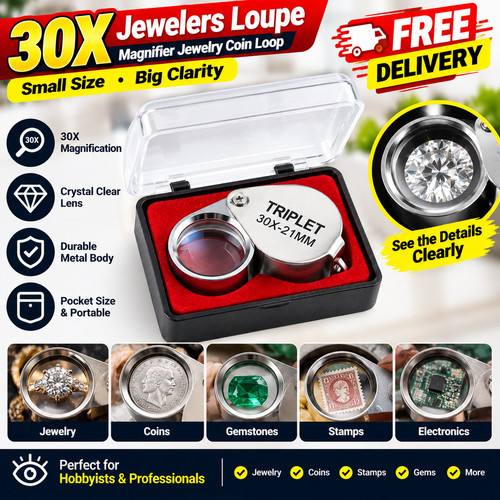 30x jewelers loupe magnifier - 30x,