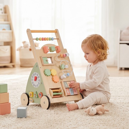 Wooden baby walker babies push - walker,