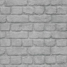 SILVER BRICK EFFECT WALLPAPER - RASCH 226751 - NEW ROOM DECOR