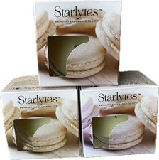 Set of 3 French Vanilla Starlytes Scented Candles in glass jar 85g each