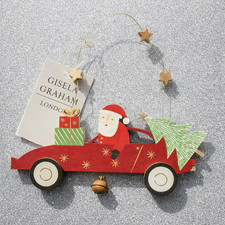 Gisela graham wooden santa - gisela,