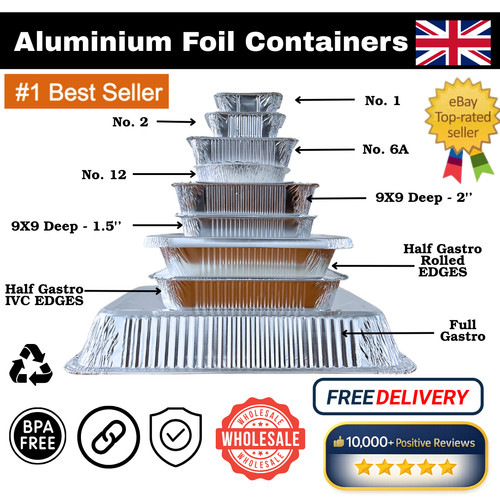 Aluminium foil containers with - foil,