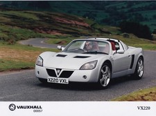VAUXHALL VX220, REG No.X220 VXL, FRONT SIDE VIEW,  PERIOD COLOUR PHOTOGRAPH.