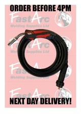 MB25 MIG WELDING TORCH LANCE 25AK EURO FIT GAS GASLESS 4M CABLE WITH TIPS