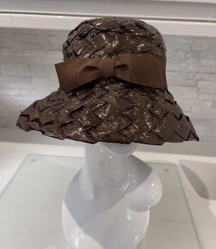 1950s raffia cloche ladies - 1950s,