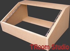 6u UNIT 19" INCH ANGLED DESK TOP RACK CABINET RECORDING STUDIO  