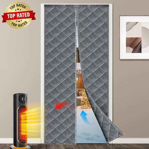 Magnetic thermal door curtain - door,