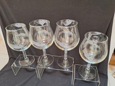 Red Wine Glasses x 4 Handblown Crystal Large
