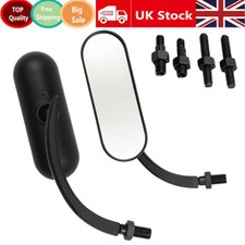 Black Motorcycle Oval Mirrors