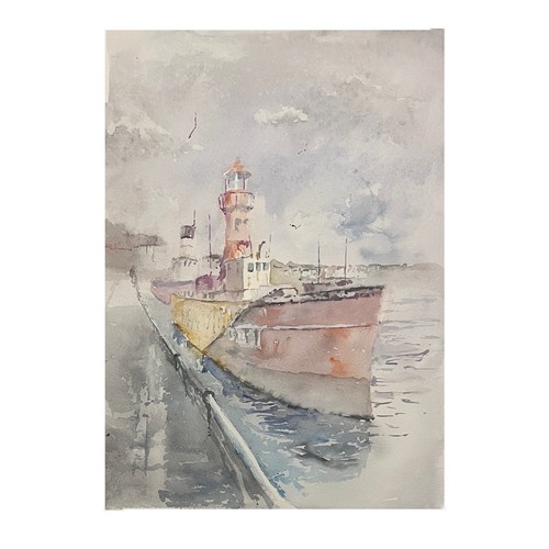 Old red ship - red, original