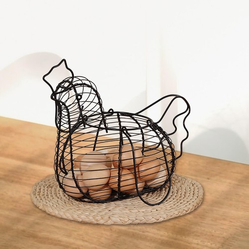 Metal chicken egg basket - chicken,