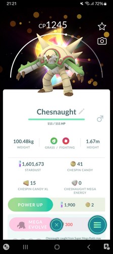 Chesnaught pokemon mega back - chesnaught,