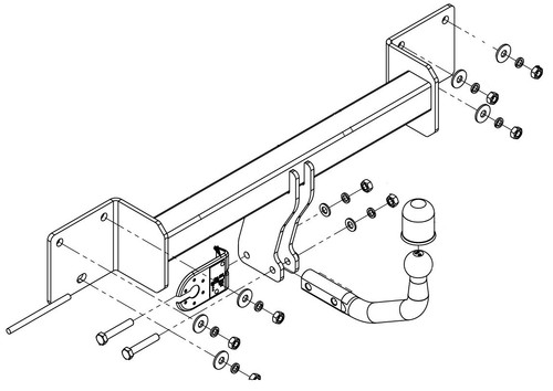 Swan neck tow bar for - swan, bmw