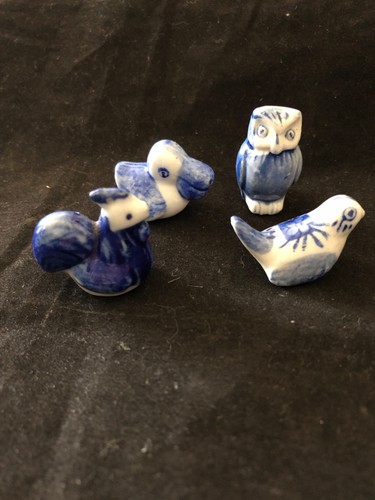 Four white and blue - , miniature