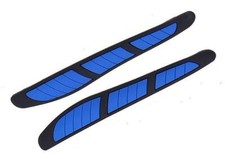 2x Black Rubber Door Mirror