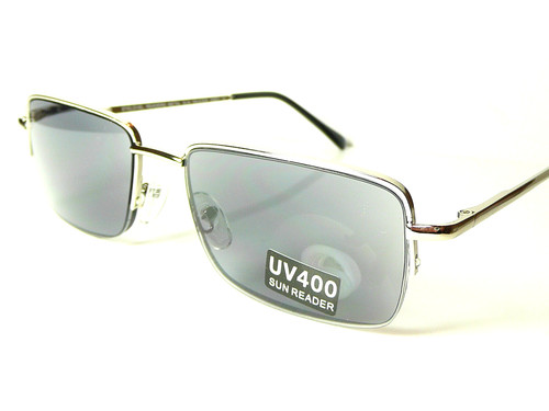 Mens silver reading sunglasses - reading,
