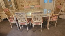 French Style Cane & Wicker Dining Set