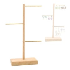 Wooden Base Earrings Organizer