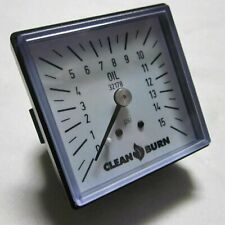 Waste Oil Heater Parts Clean Burn Omni Square Oil pressure gauge 0-15 PSI 32178