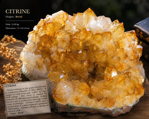 Large brazilian citrine - brazilian, geode