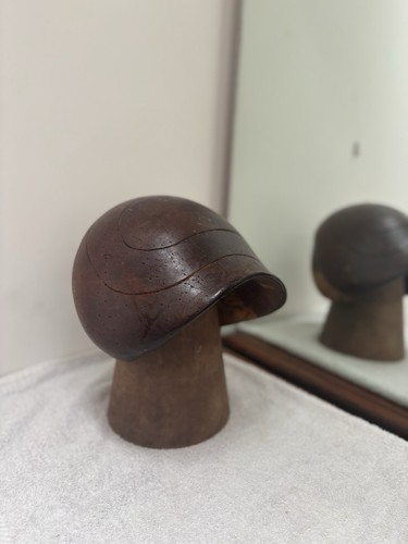 Vintage wooden hat - wooden, block
