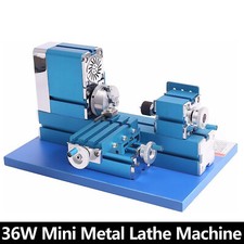 36W Mini Lathe Machine Motorized Metalworking DIY Tool Woodworking for Hobby