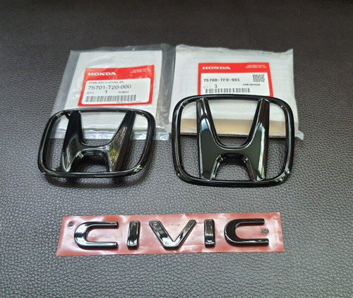 Gloss black front rear - 2x,