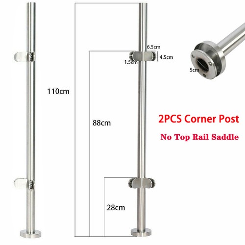 2x110cm stainless steel glass - 2x110cm,