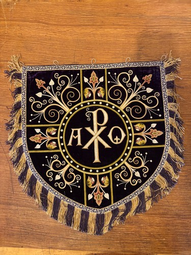 Hand embroidered purple - , velvet