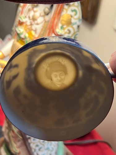 Blue willow lithophane geisha - lithophane,