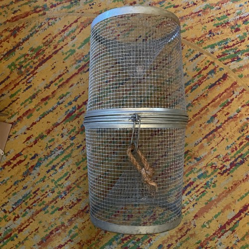 Vintage galvanized wire mesh - galvanized,
