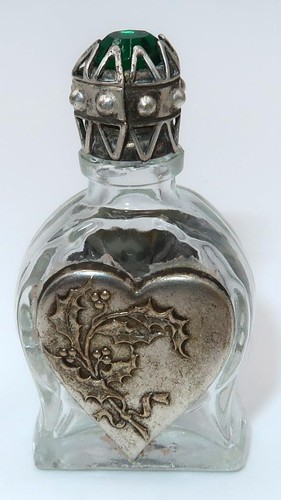 Silver cased glass green - silver-cased, glass,