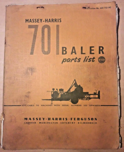 Massey harris 701 baler parts - harris,